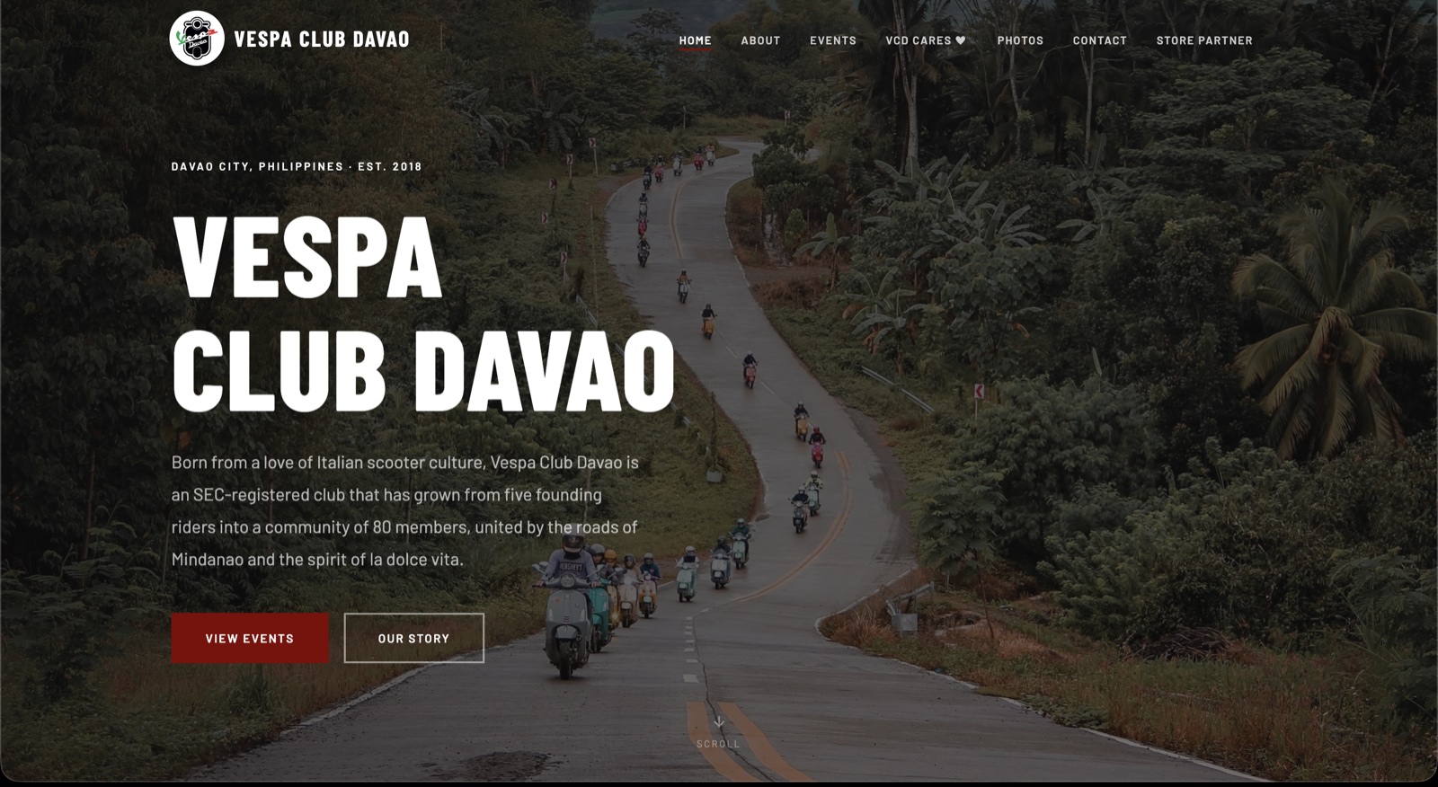 Vespa Club Davao homepage